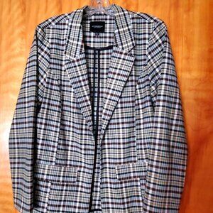 Liverpool Los Angeles Plaid Blazer, Size L